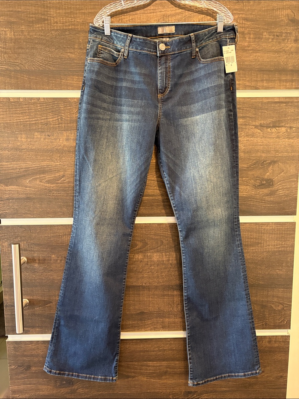 Kut from the Kloth Dark Blue Natalie Kurvy Bootcut Jeans - Size 18
